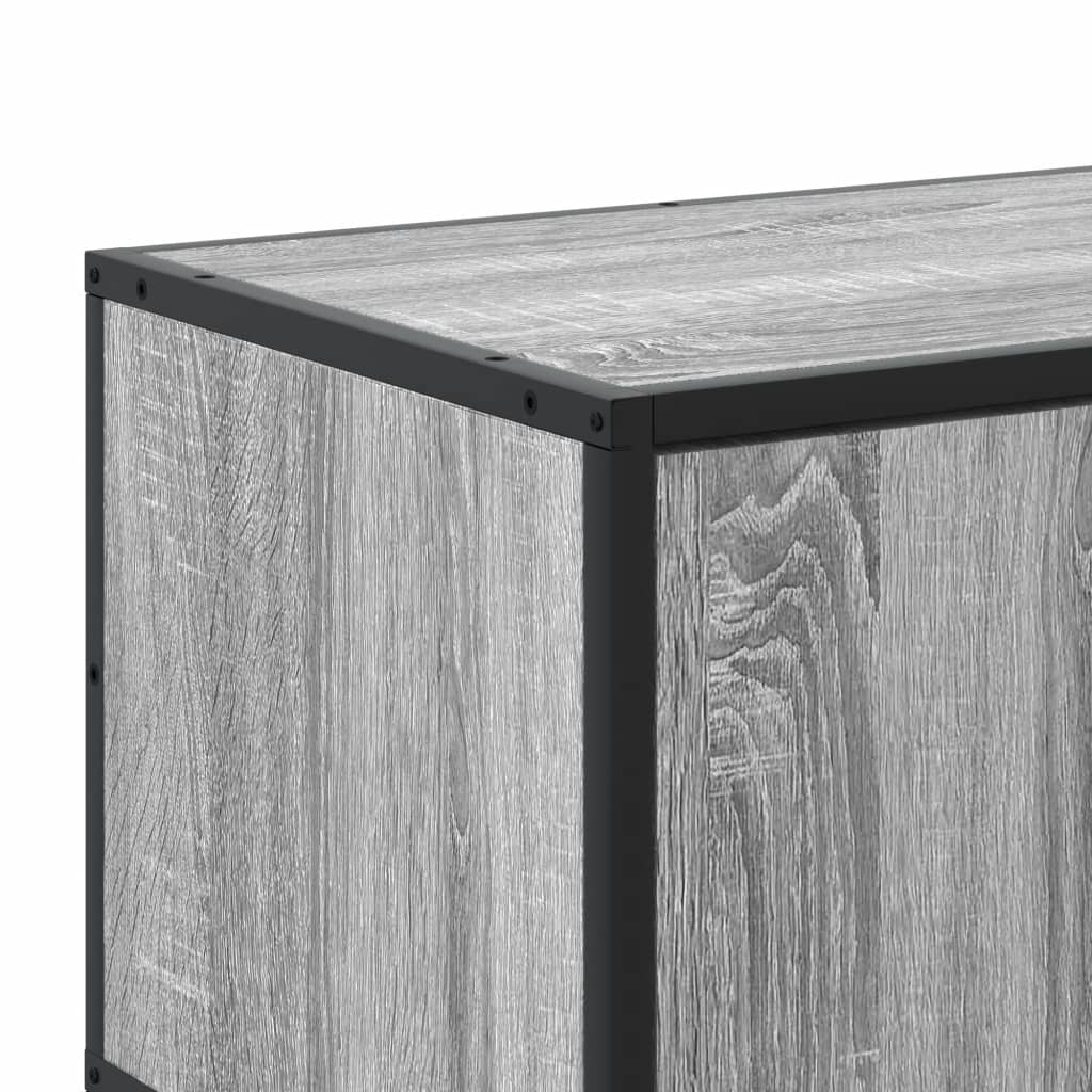 Meuble TV sonoma gris 100x35x41 cm bois d'ingénierie et métal - XIOS