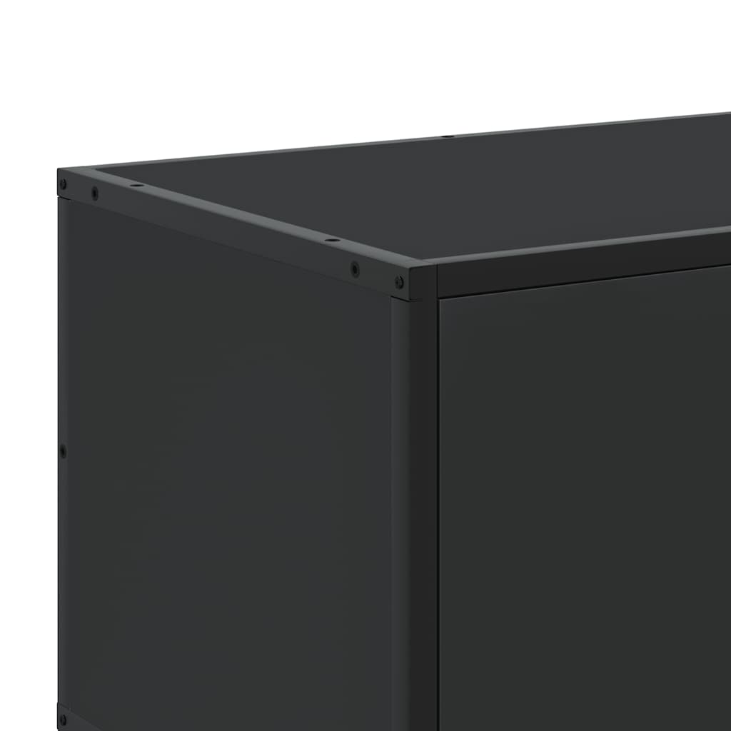 Meuble TV noir 120x35x41 cm bois d'ingénierie et métal - XIOS