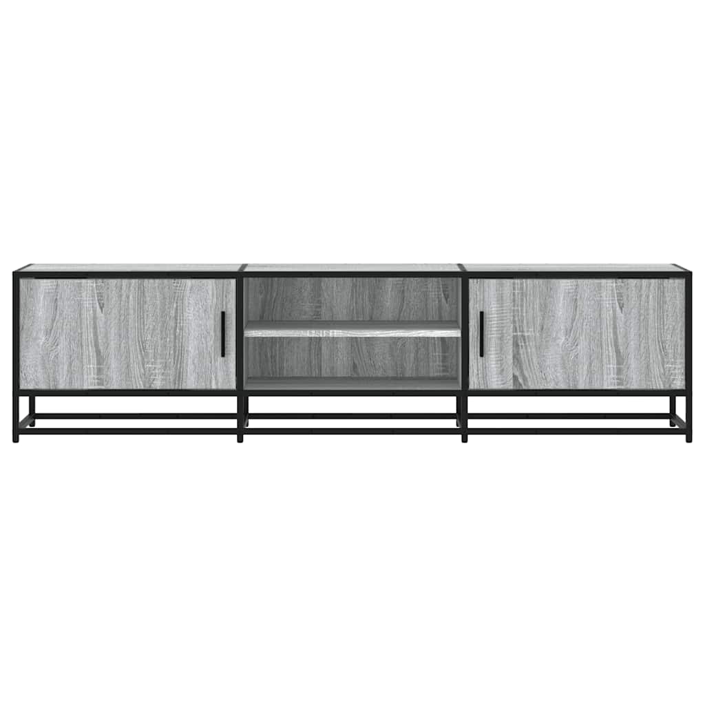 Meuble TV sonoma gris 160x35x41 cm bois d'ingénierie et métal - XIOS