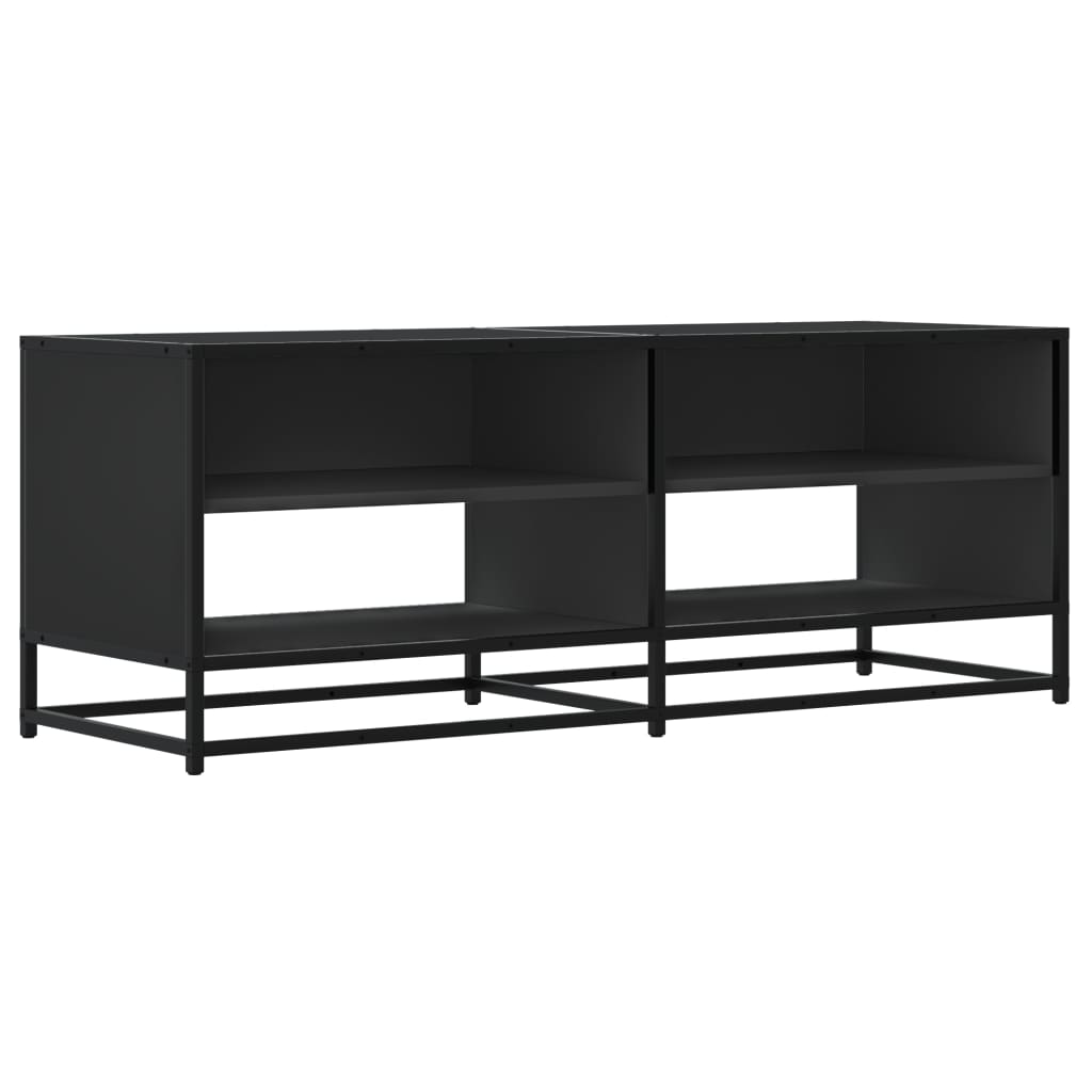 Meuble TV noir 120,5x40x46 cm bois d'ingénierie et métal Meubles TV vidaXL   