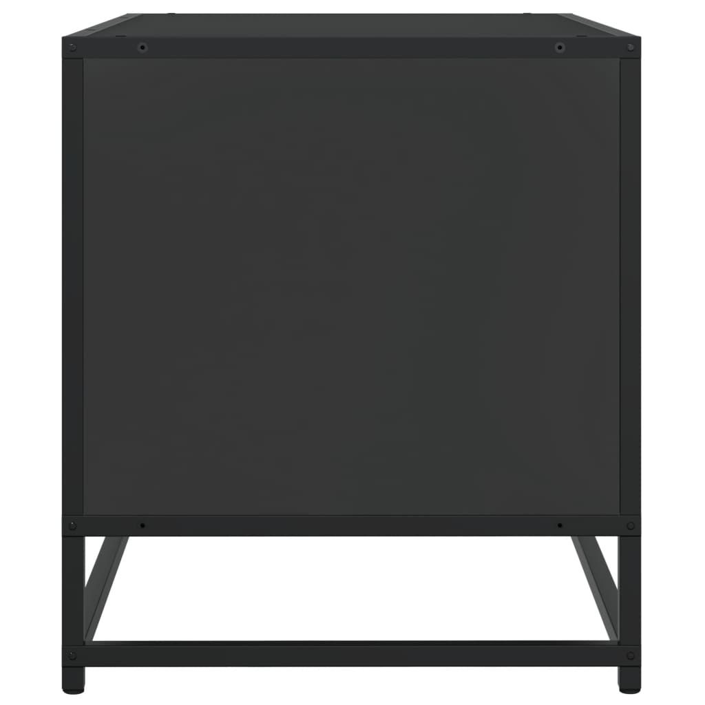 Meuble TV noir 120,5x40x46 cm bois d'ingénierie et métal Meubles TV vidaXL   