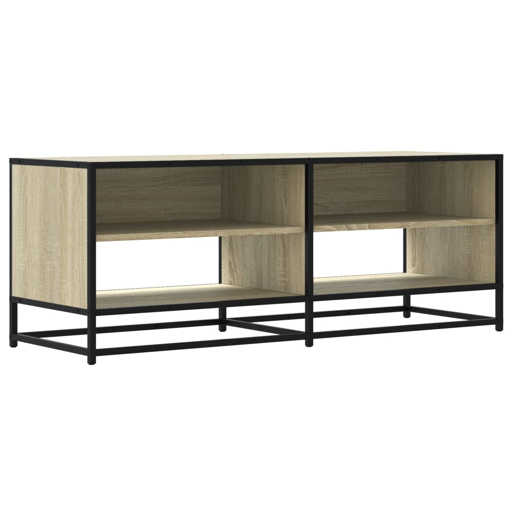 Meuble TV chêne sonoma 120,5x40x46cm bois d'ingénierie et métal Meubles TV vidaXL   
