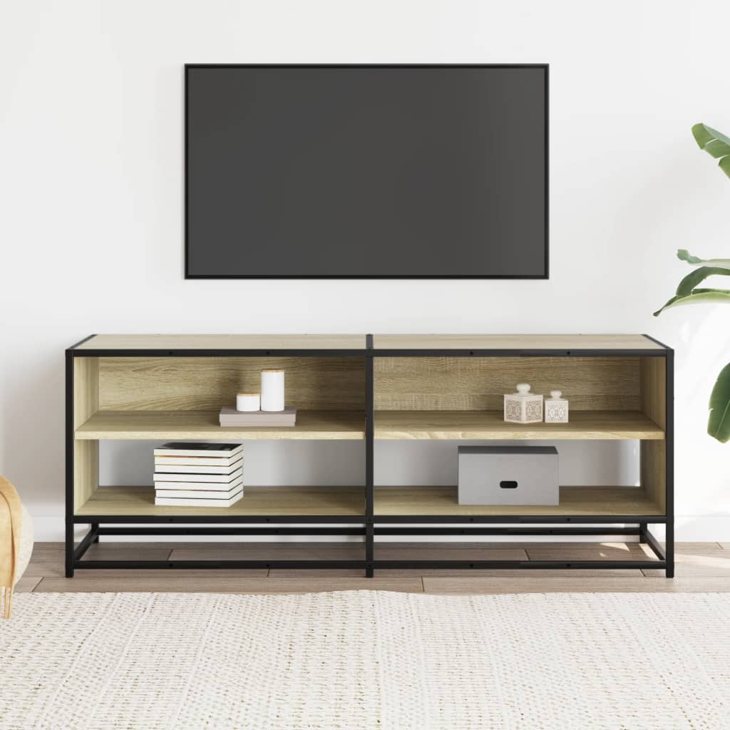 Meuble TV chêne sonoma 120,5x40x46cm bois d'ingénierie et métal Meubles TV vidaXL   