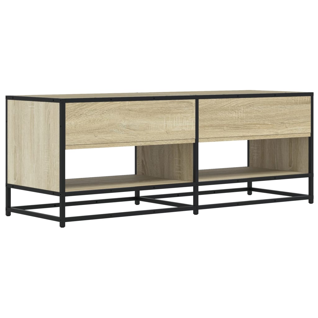 Meuble TV chêne sonoma 120,5x40x46cm bois d'ingénierie et métal Meubles TV vidaXL   