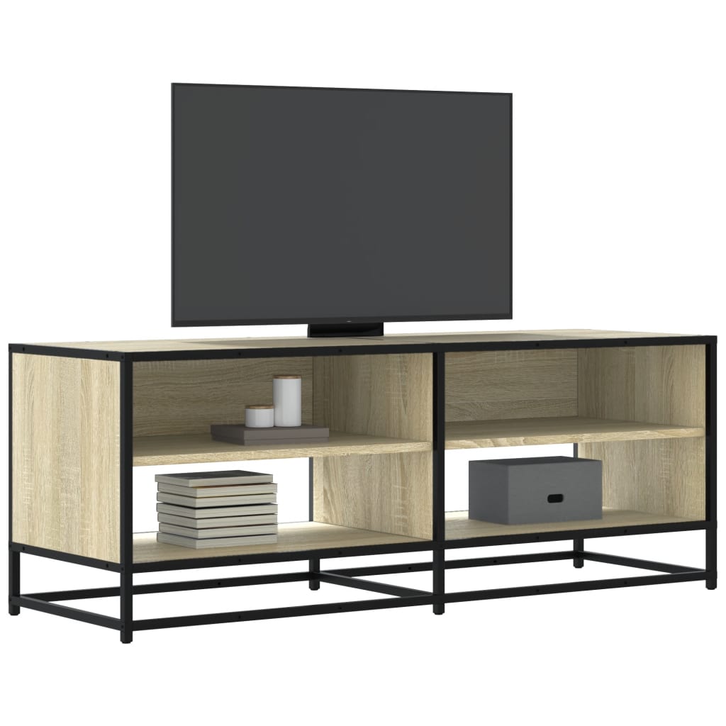 Meuble TV chêne sonoma 120,5x40x46cm bois d'ingénierie et métal Meubles TV vidaXL   