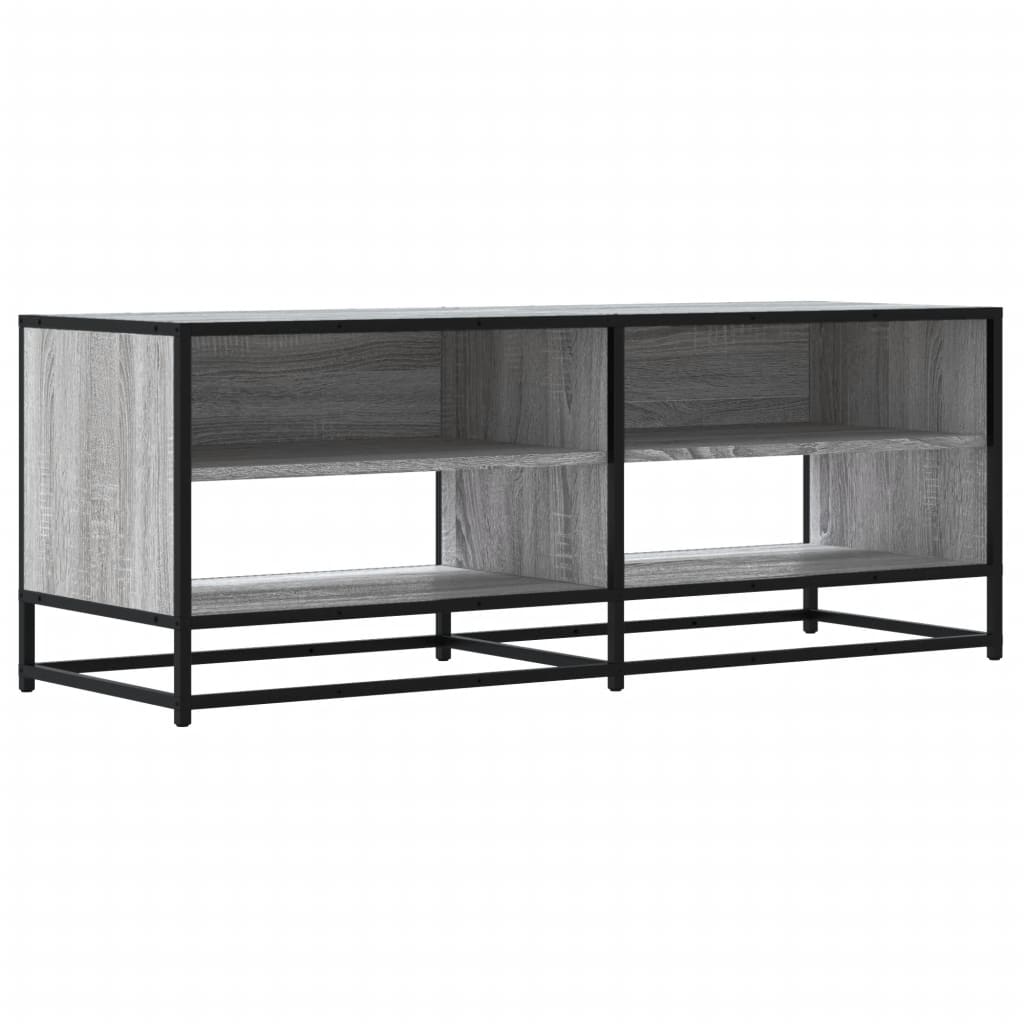 Meuble TV sonoma gris 120,5x40x46 cm bois d'ingénierie et métal - XIOS