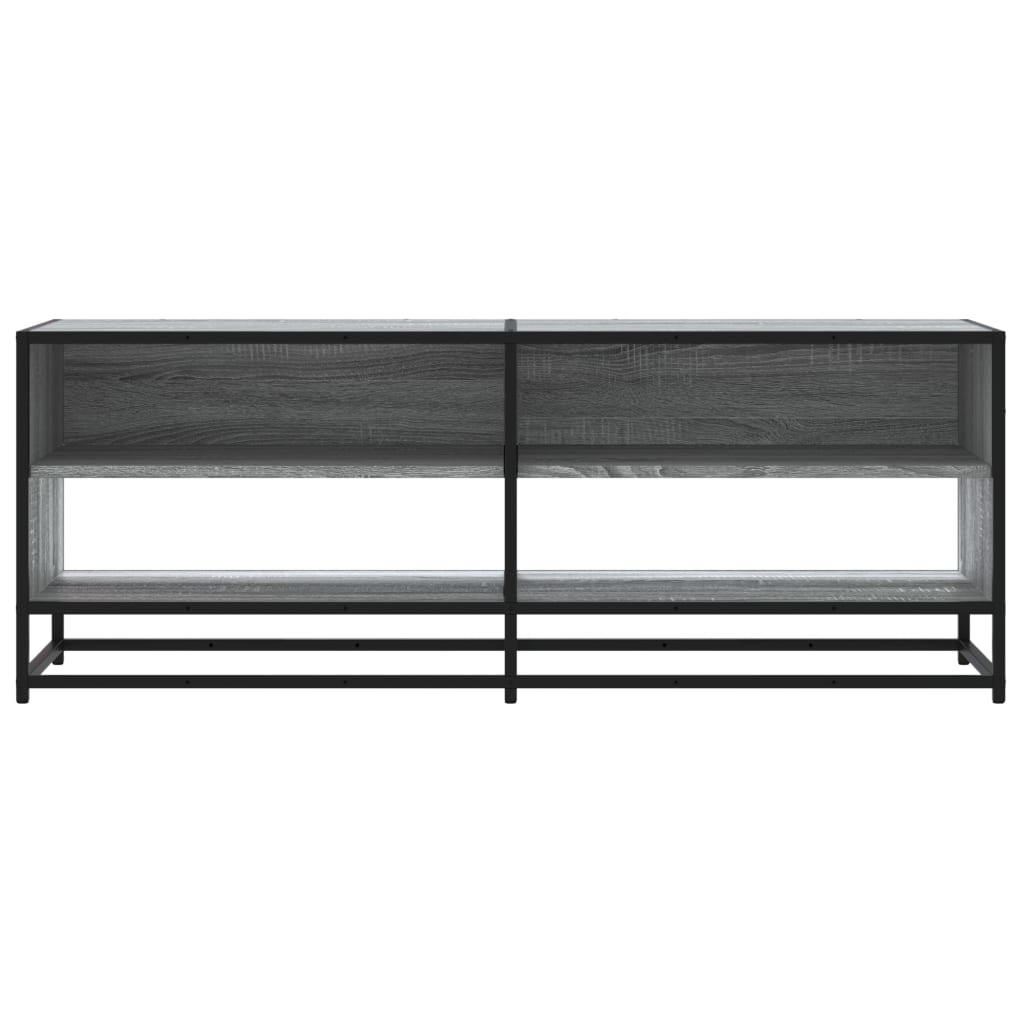 Meuble TV sonoma gris 120,5x40x46 cm bois d'ingénierie et métal - XIOS