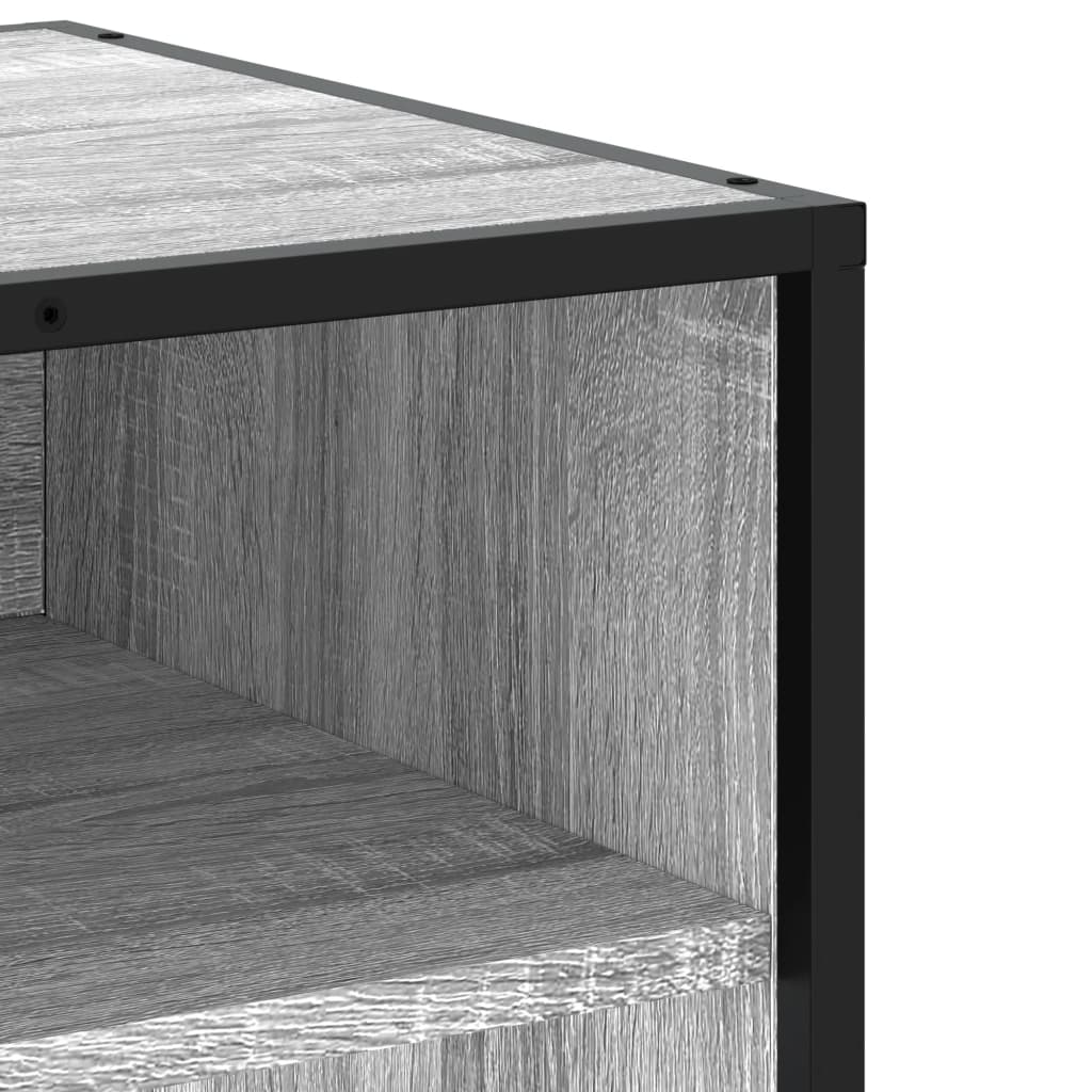 Meuble TV sonoma gris 120,5x40x46 cm bois d'ingénierie et métal - XIOS