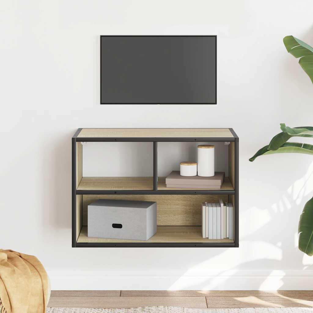 Meuble TV chêne sonoma 60x31x39,5 cm bois d'ingénierie et métal Meubles TV vidaXL