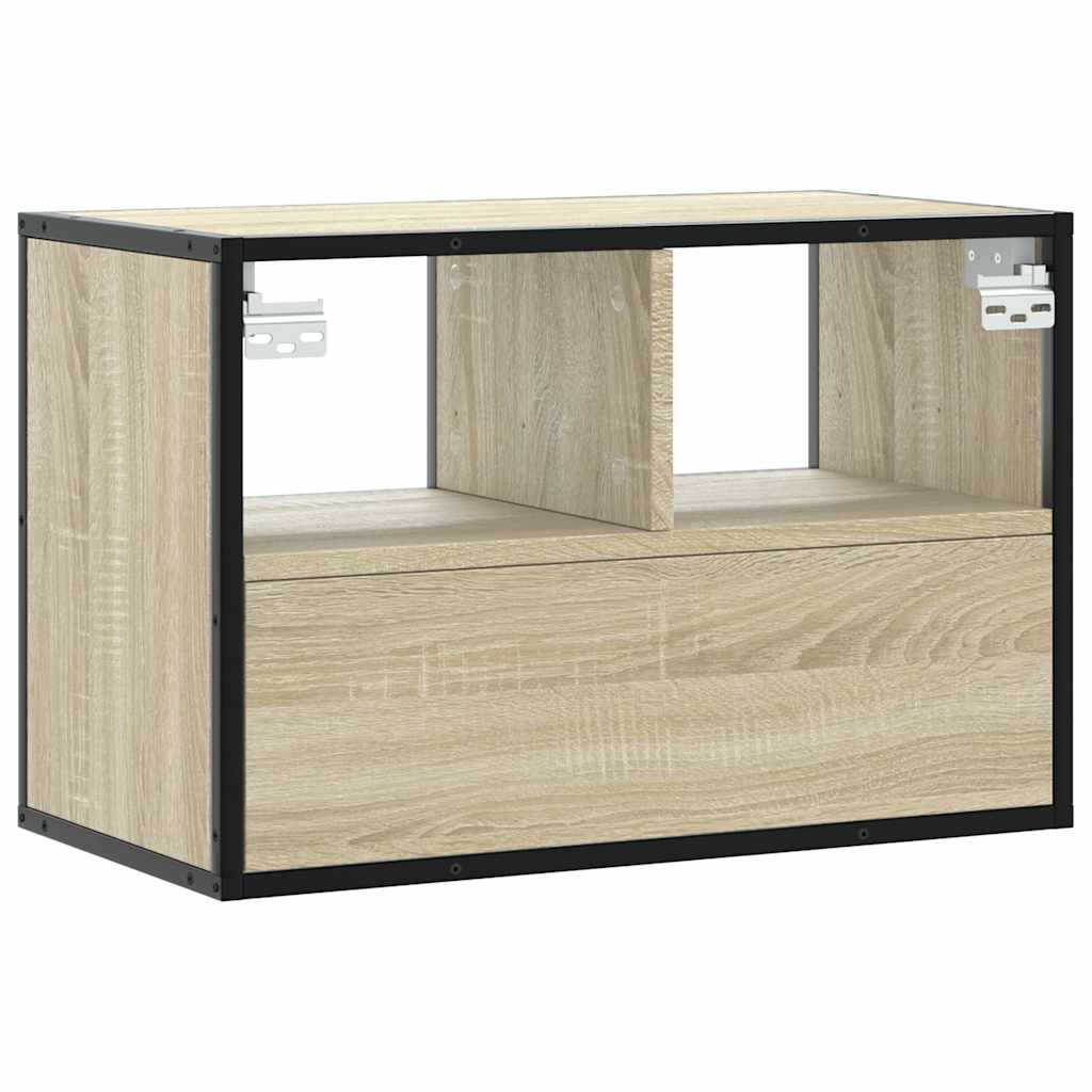 Meuble TV chêne sonoma 60x31x39,5 cm bois d'ingénierie et métal Meubles TV vidaXL