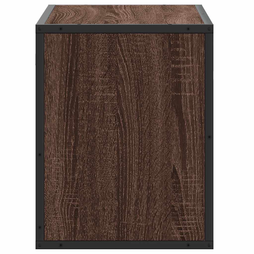 Meuble TV chêne brun 60x31x39,5 cm bois d'ingénierie et métal - XIOS