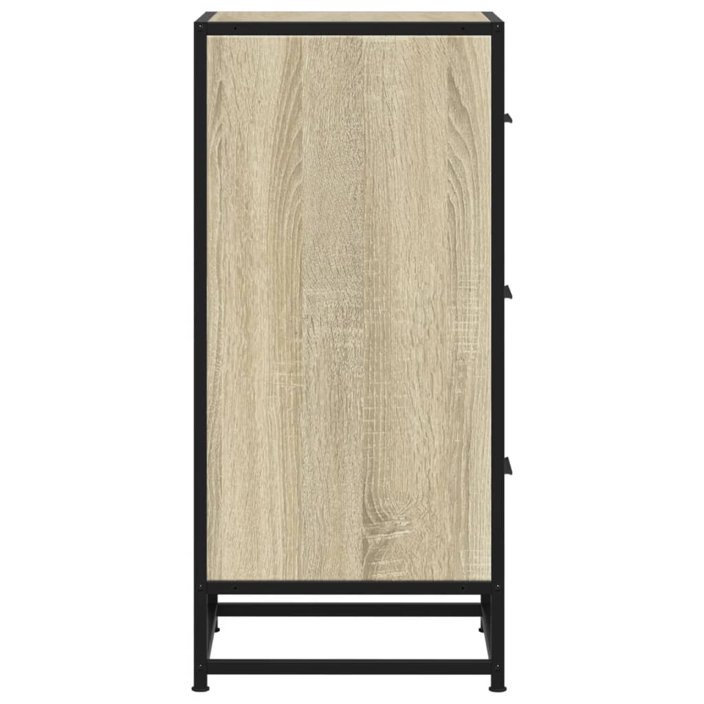 Buffet chêne sonoma 35,5x35x76 cm bois d'ingénierie et métal - XIOS