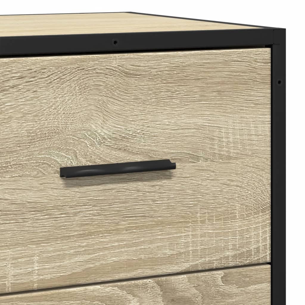 Buffet chêne sonoma 35,5x35x76 cm bois d'ingénierie et métal - XIOS