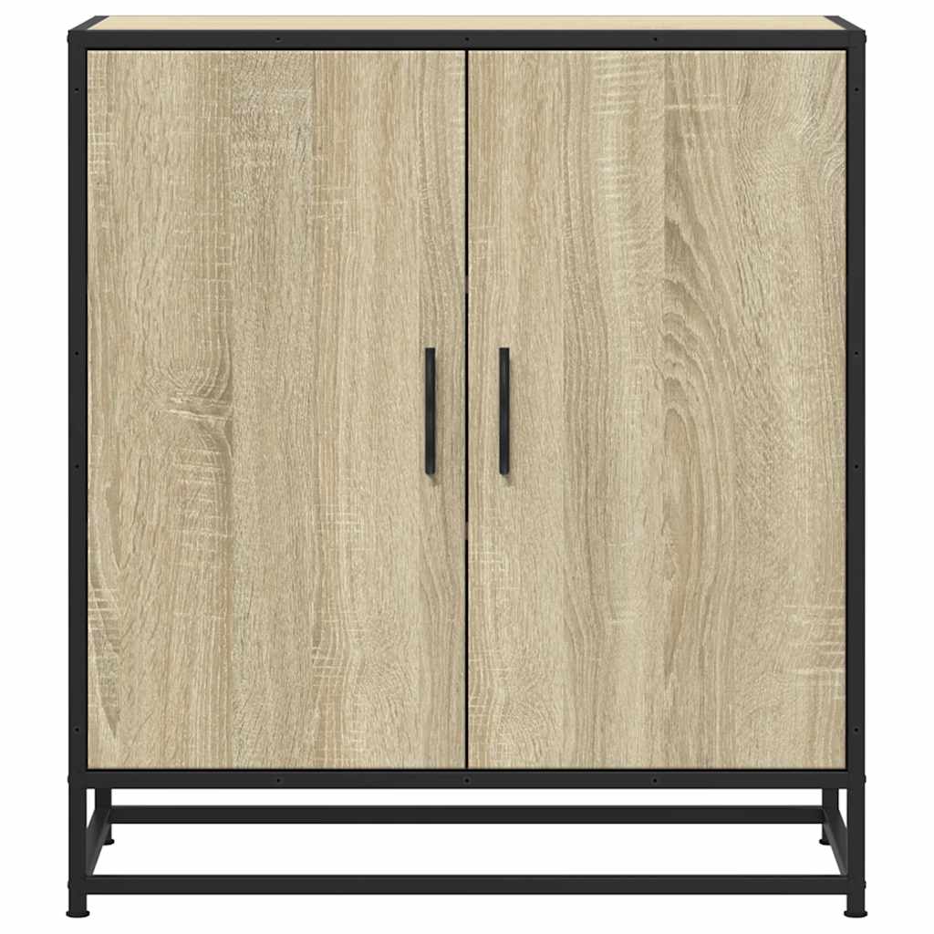 Buffet chêne sonoma 68x35x76 cm bois d'ingénierie et métal - XIOS