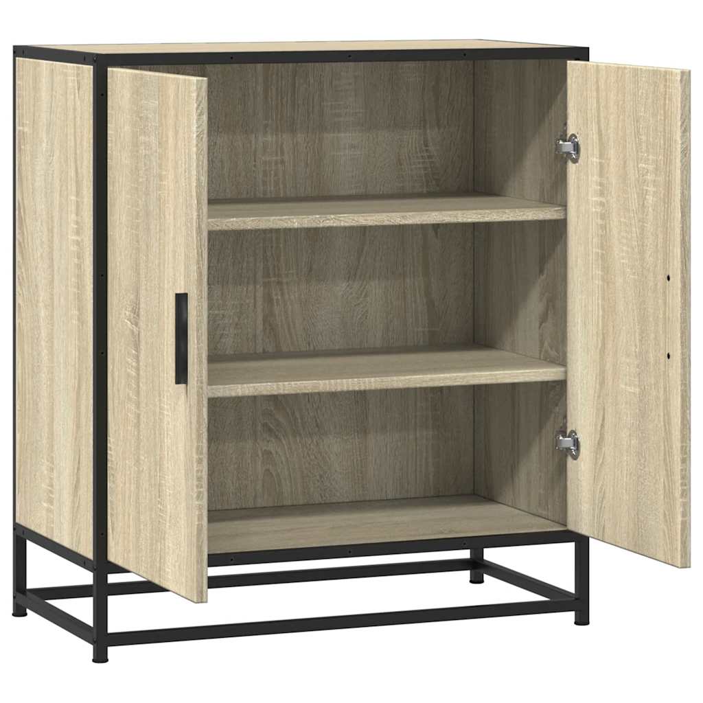 Buffet chêne sonoma 68x35x76 cm bois d'ingénierie et métal - XIOS
