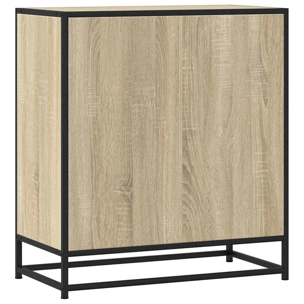 Buffet chêne sonoma 68x35x76 cm bois d'ingénierie et métal - XIOS