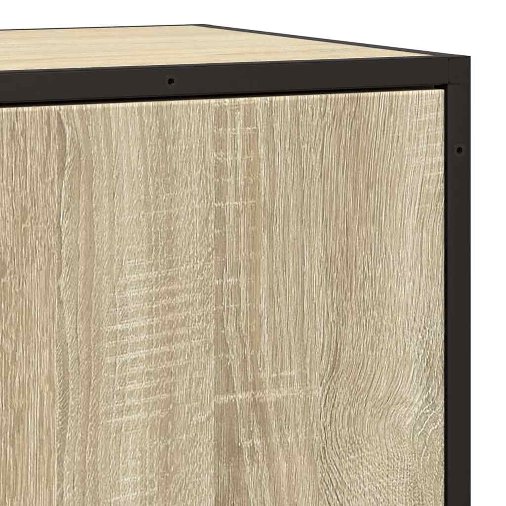 Buffet chêne sonoma 68x35x76 cm bois d'ingénierie et métal - XIOS