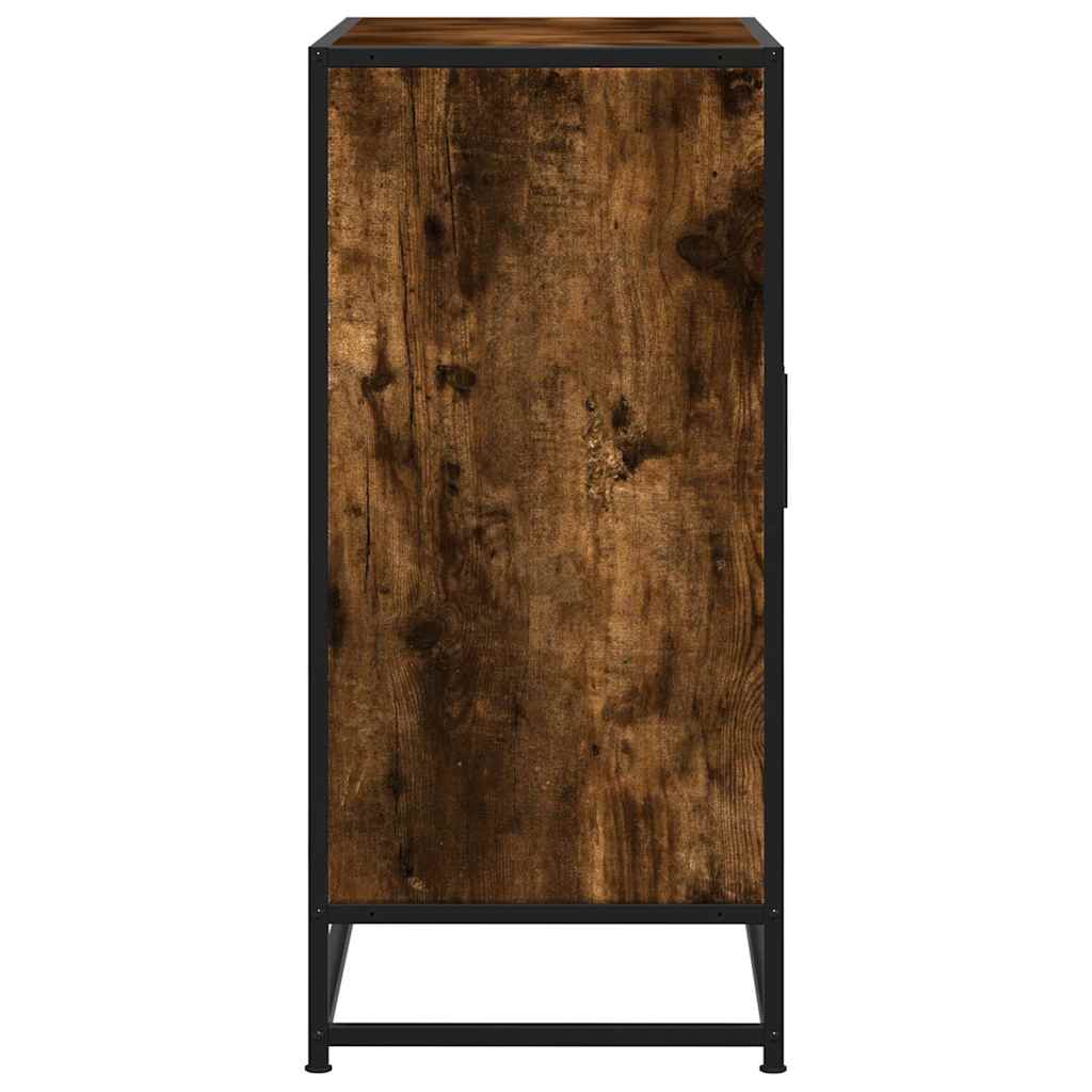 Buffet chêne fumé 68x35x76 cm bois d'ingénierie et métal - XIOS