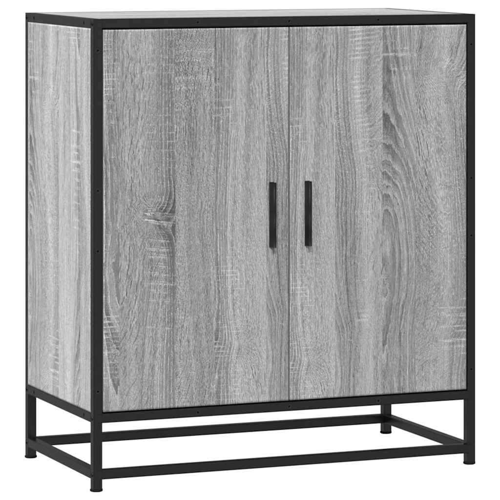 Buffet sonoma gris 68x35x76 cm bois d'ingénierie et métal - XIOS