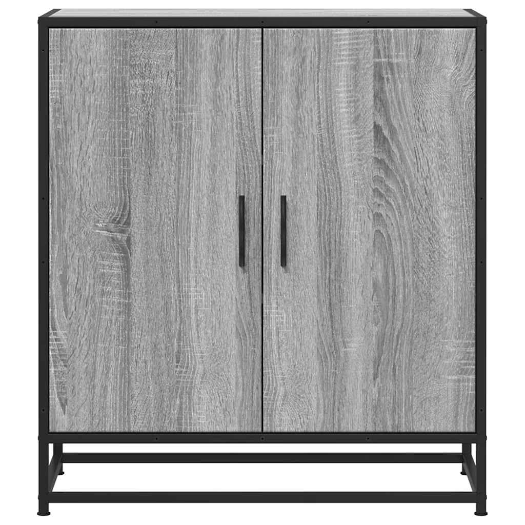 Buffet sonoma gris 68x35x76 cm bois d'ingénierie et métal - XIOS