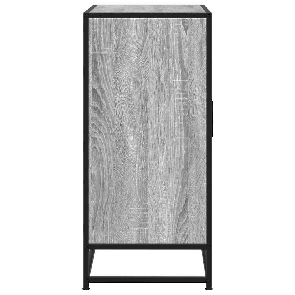 Buffet sonoma gris 68x35x76 cm bois d'ingénierie et métal - XIOS