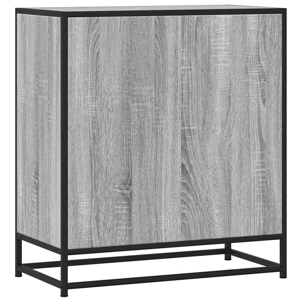 Buffet sonoma gris 68x35x76 cm bois d'ingénierie et métal - XIOS