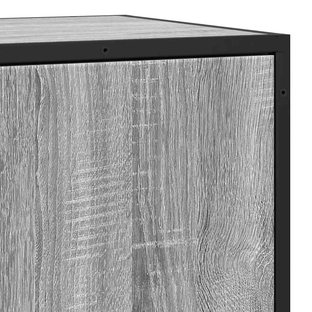Buffet sonoma gris 68x35x76 cm bois d'ingénierie et métal - XIOS