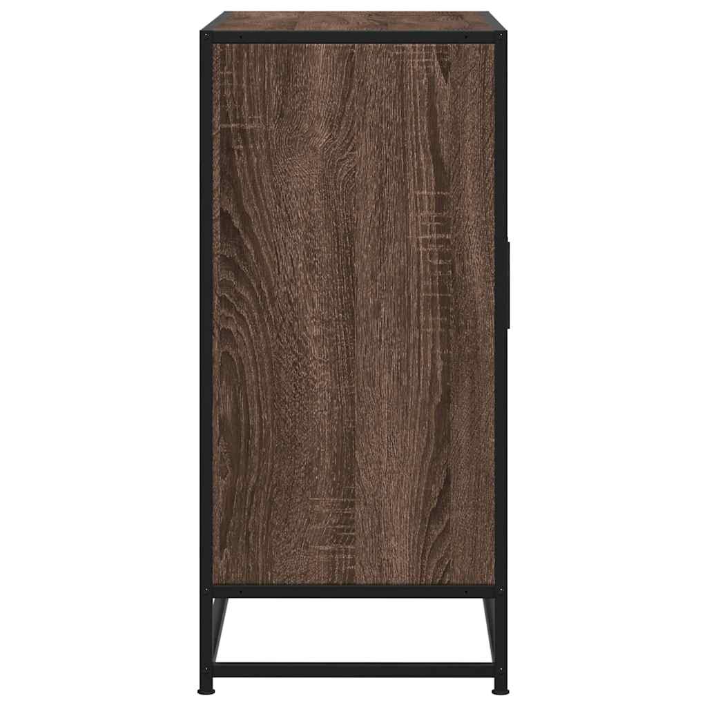 Buffet chêne marron 68x35x76 cm bois d'ingénierie et métal - XIOS