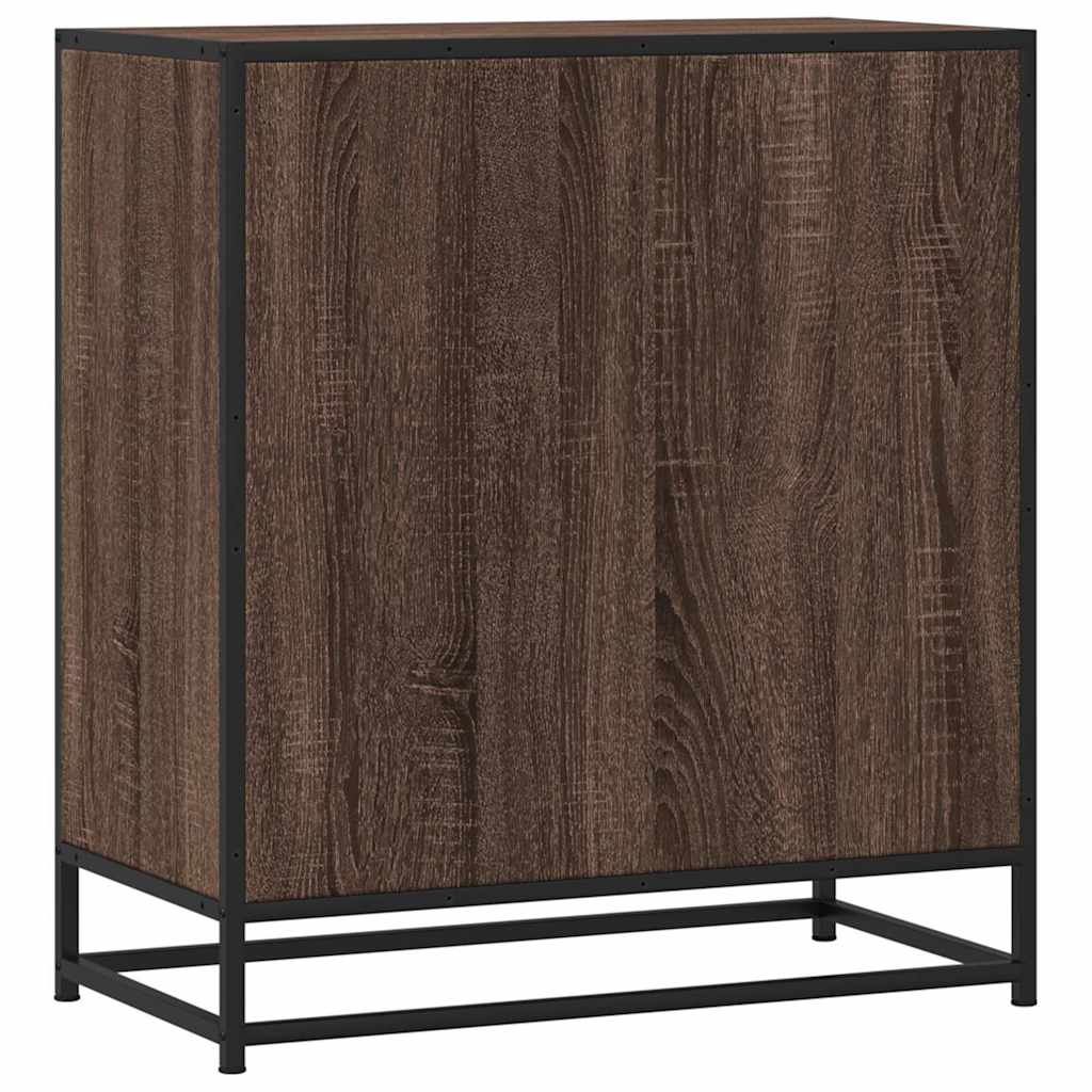 Buffet chêne marron 68x35x76 cm bois d'ingénierie et métal - XIOS