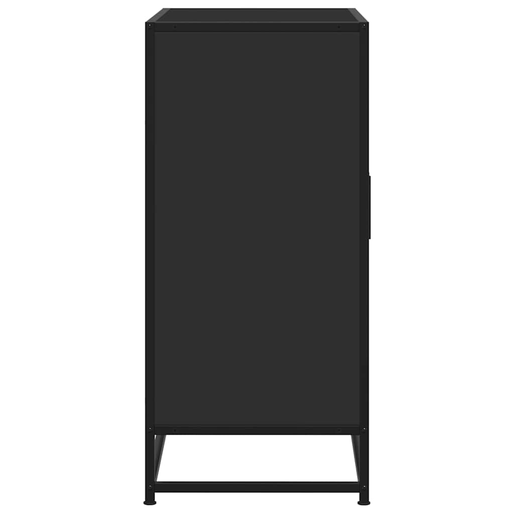 Buffet noir 68x35x76 cm bois d'ingénierie et métal - XIOS