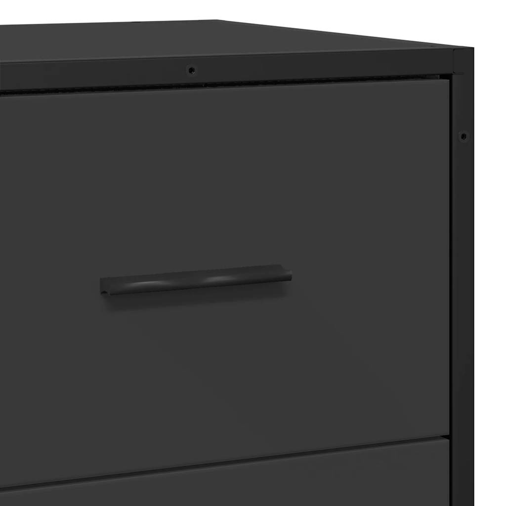Buffet noir 68x35x76 cm bois d'ingénierie - XIOS