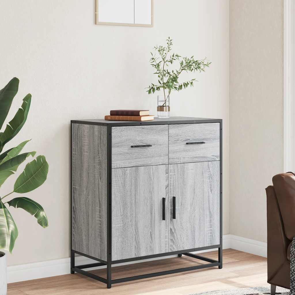 Buffet sonoma gris 68x35x76 cm bois d'ingénierie - XIOS