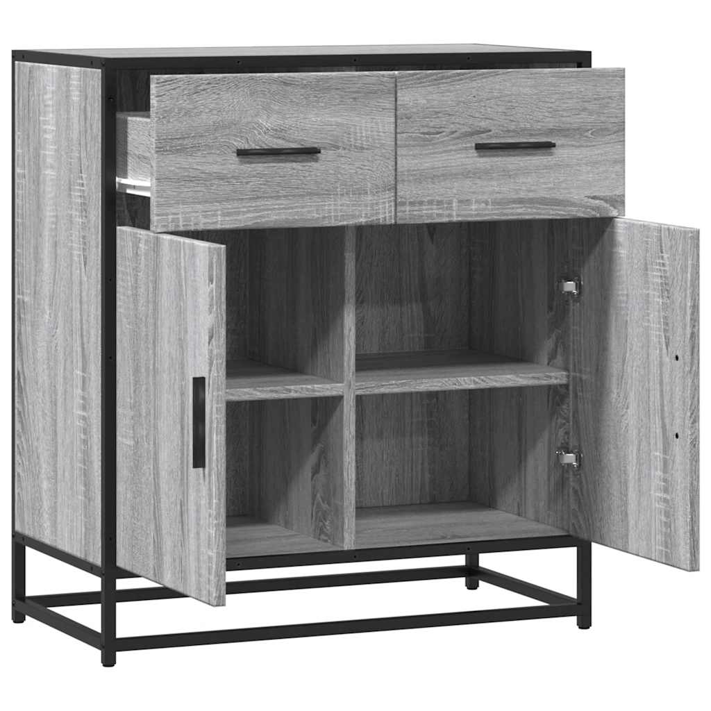 Buffet sonoma gris 68x35x76 cm bois d'ingénierie - XIOS