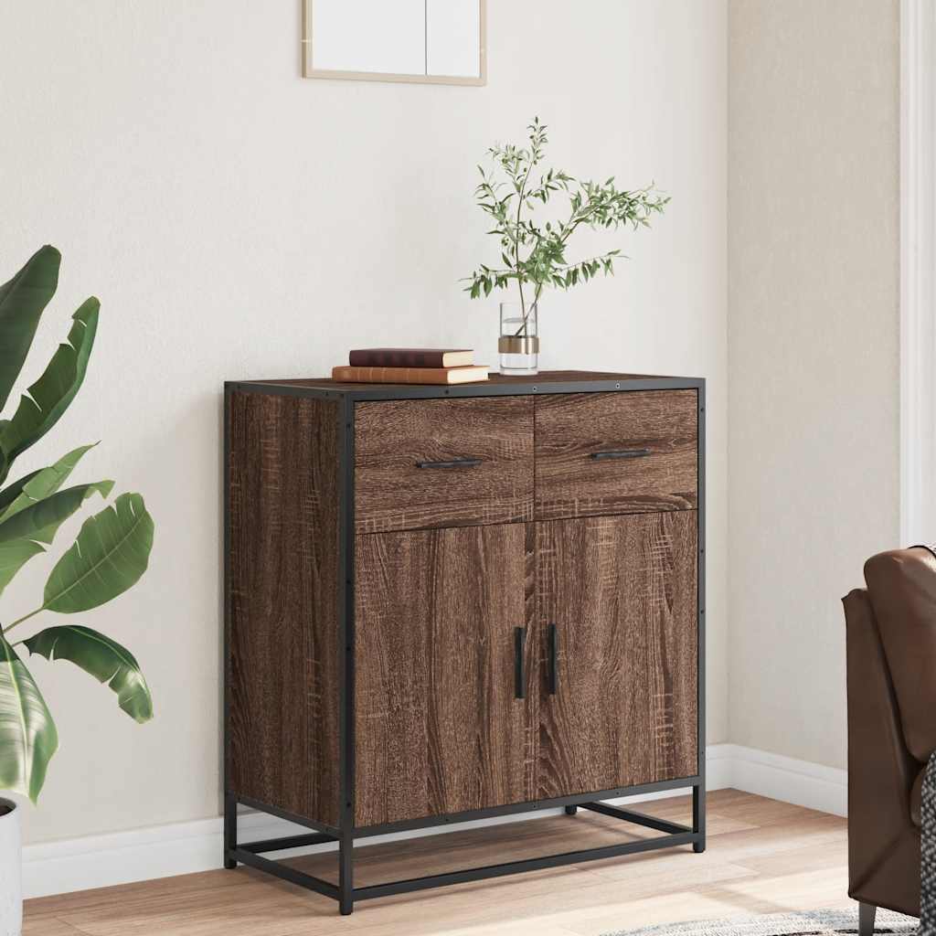 Buffet chêne marron 68x35x76 cm bois d'ingénierie - XIOS
