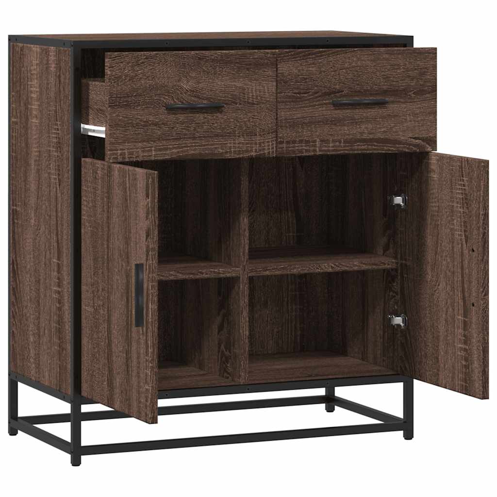 Buffet chêne marron 68x35x76 cm bois d'ingénierie - XIOS