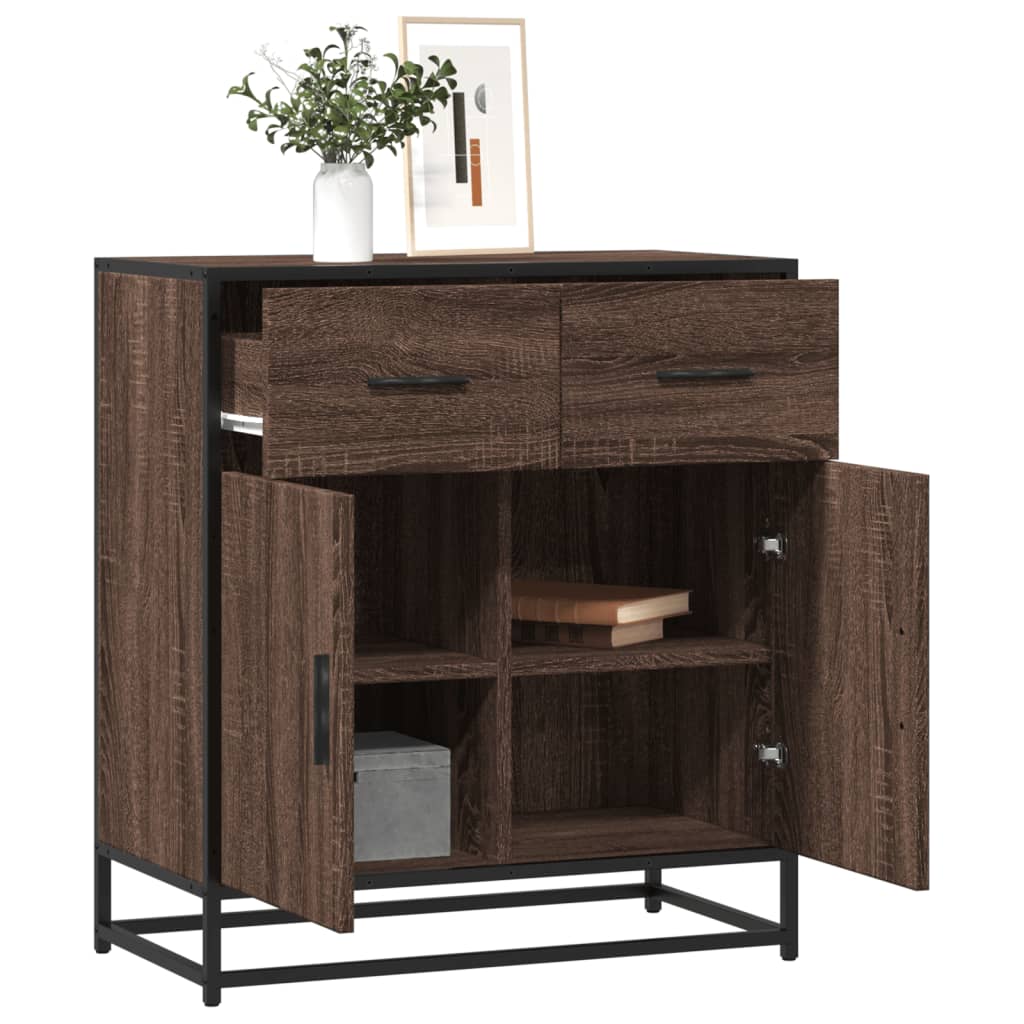 Buffet chêne marron 68x35x76 cm bois d'ingénierie - XIOS