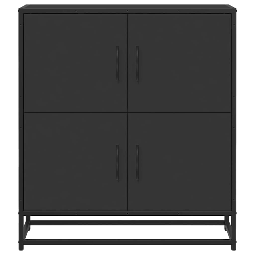 Buffet noir 68x35x76 cm bois d'ingénierie - XIOS