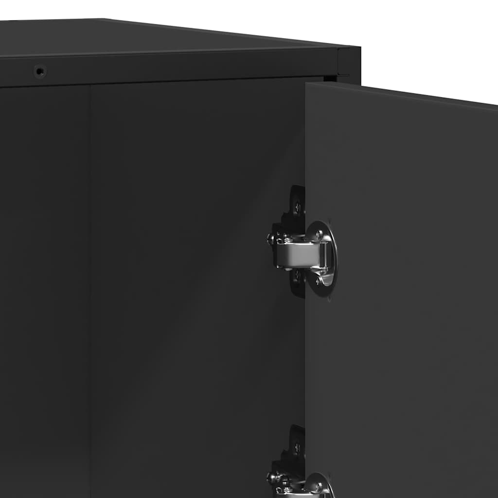 Buffet noir 68x35x76 cm bois d'ingénierie - XIOS