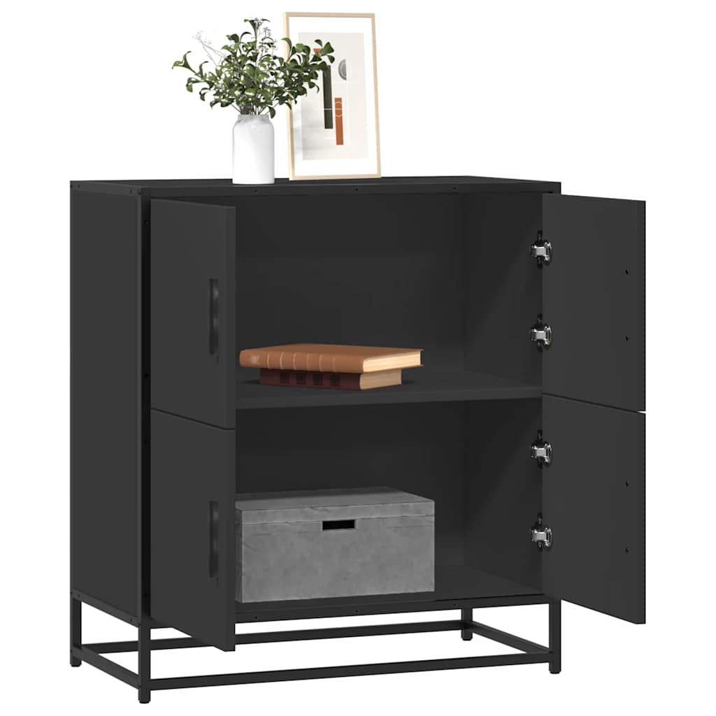 Buffet noir 68x35x76 cm bois d'ingénierie - XIOS