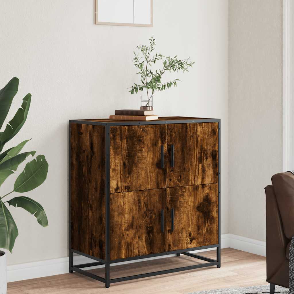 Buffet chêne fumé 68x35x76 cm bois d'ingénierie - XIOS