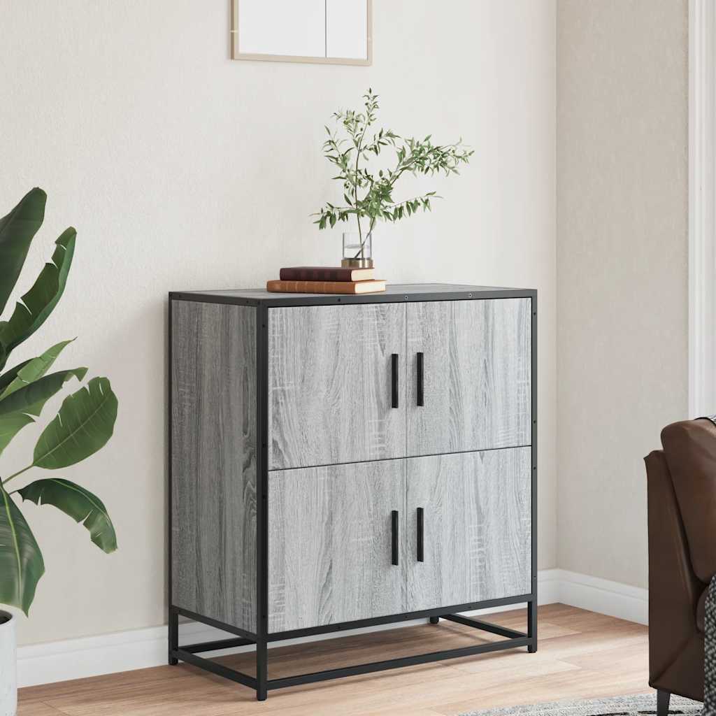 Buffet sonoma gris 68x35x76 cm bois d'ingénierie - XIOS