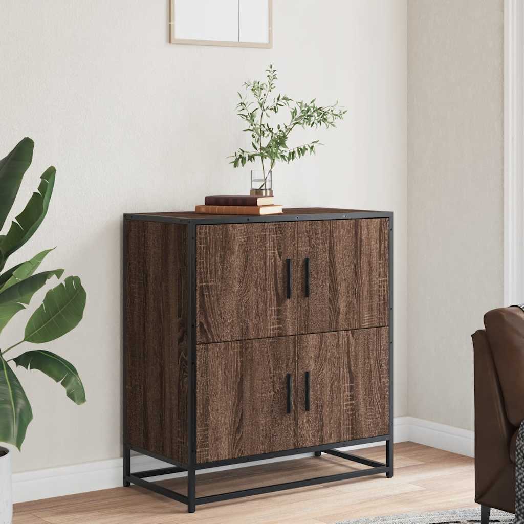 Buffet chêne marron 68x35x76 cm bois d'ingénierie - XIOS