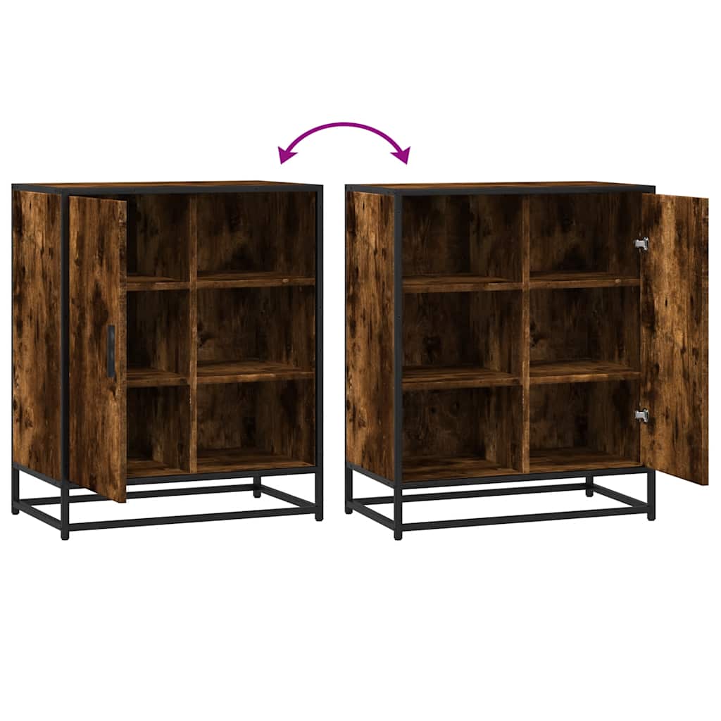Buffet chêne fumé 62x35x76 cm bois d'ingénierie - XIOS