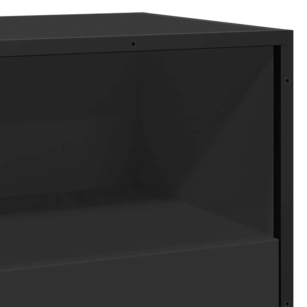 Buffet noir 68x35x76 cm bois d'ingénierie - XIOS