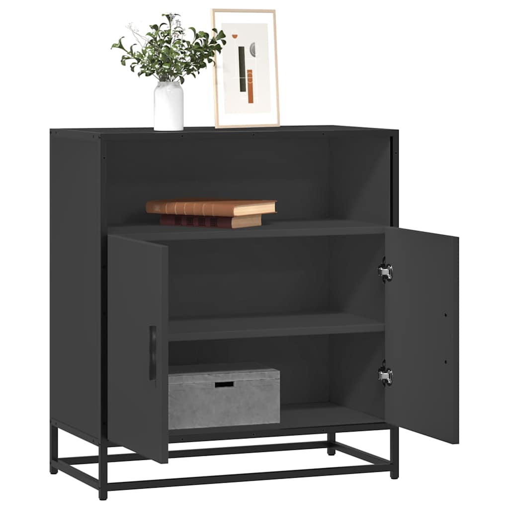 Buffet noir 68x35x76 cm bois d'ingénierie - XIOS