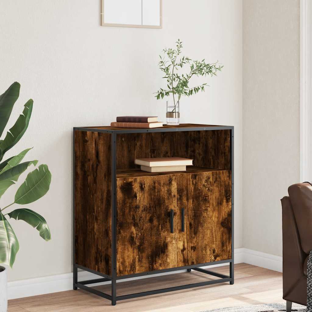 Buffet chêne fumé 68x35x76 cm bois d'ingénierie - XIOS
