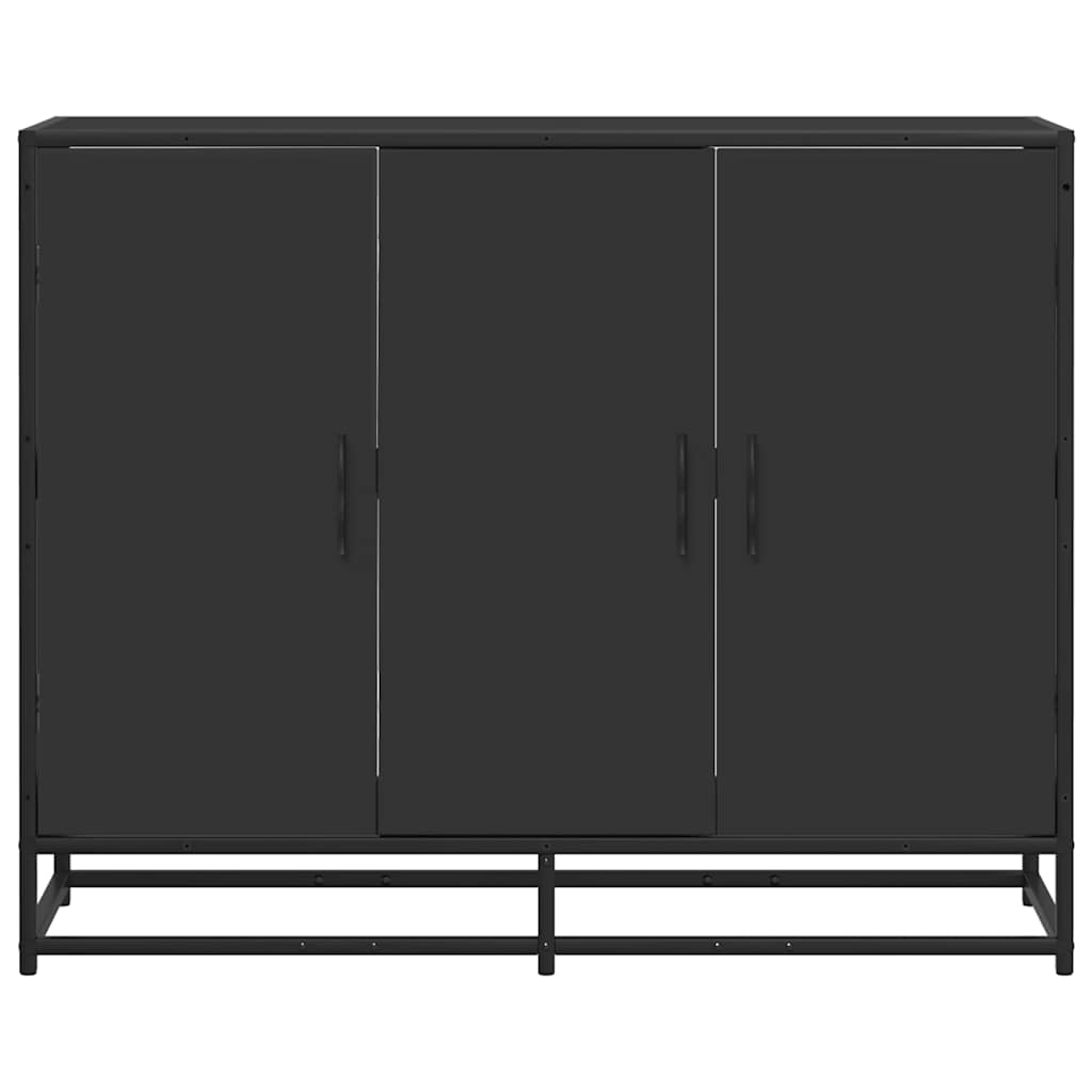 Buffet noir 94x35x76 cm bois d’ingénierie - XIOS