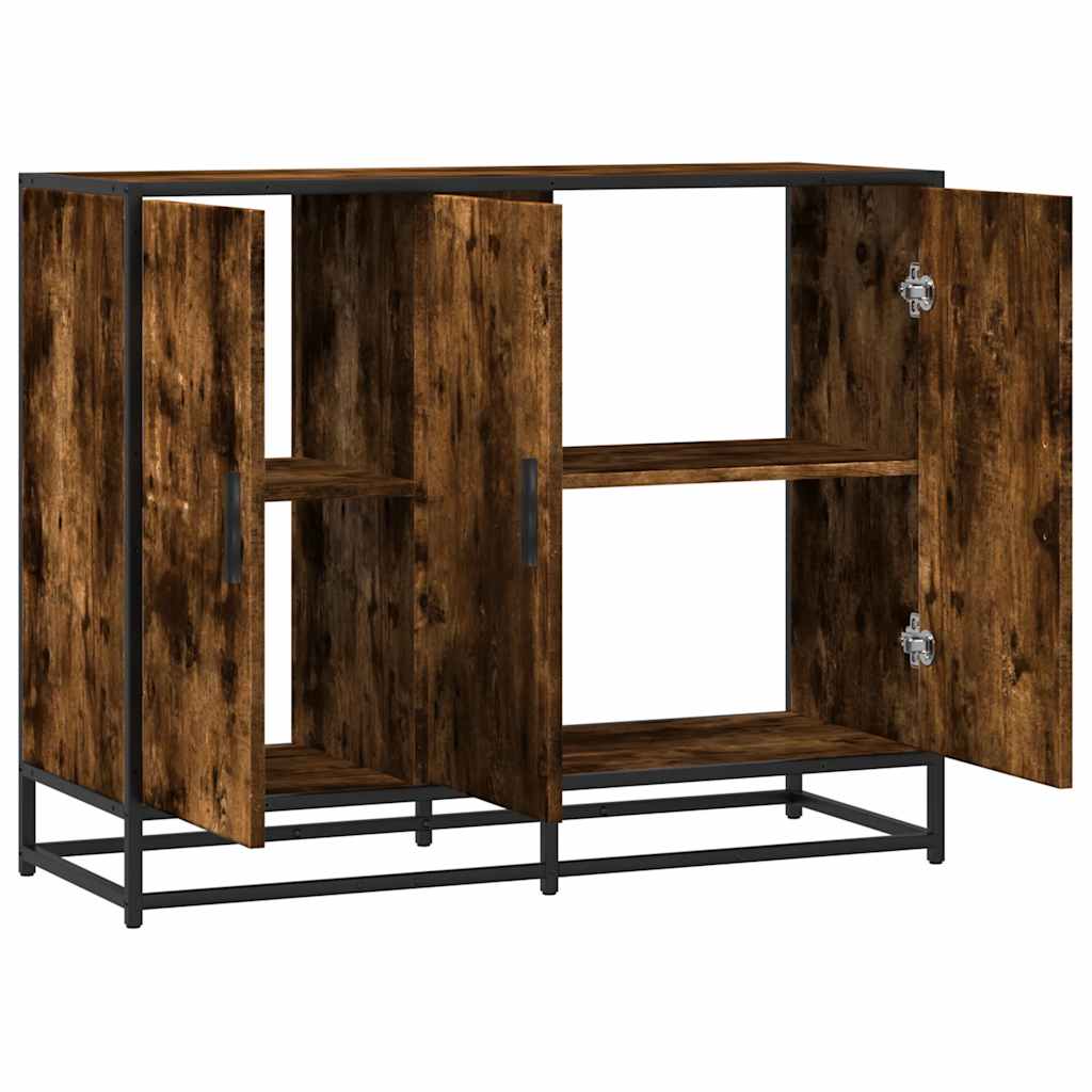 Buffet chêne fumé 94x35x76 cm bois d'ingénierie - XIOS