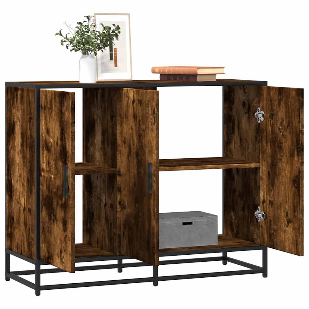 Buffet chêne fumé 94x35x76 cm bois d'ingénierie - XIOS