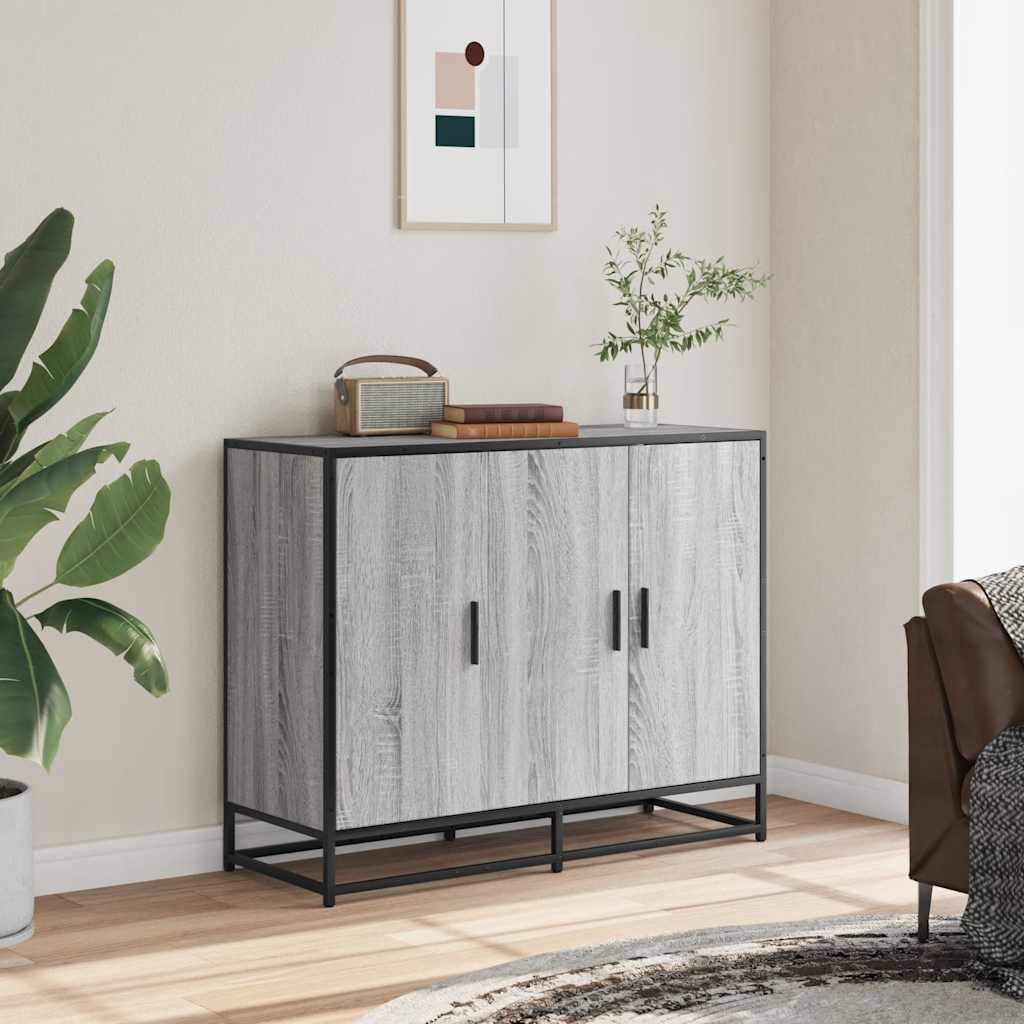 Buffet sonoma gris 94x35x76 cm bois d'ingénierie - XIOS